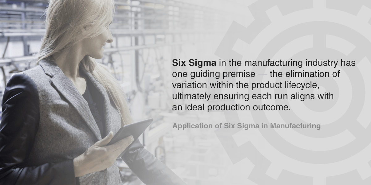 Applying Six Sigma methodology in manufacturing processes